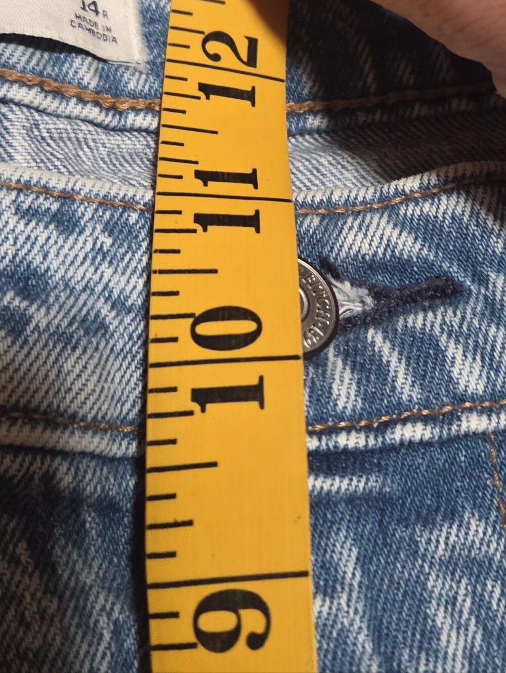 Abercrombie & Fitch The 90s Straight Jeans Women’s Ultra High Rise 32/14 - Picture 7 of 8